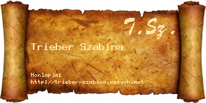 Trieber Szabina névjegykártya