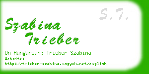 szabina trieber business card